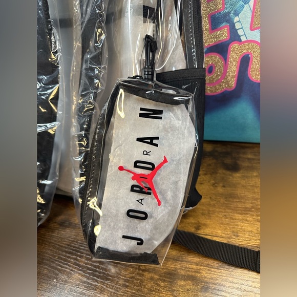 Jordan Clear TPU School Backpack color Black/Clear  Unisex